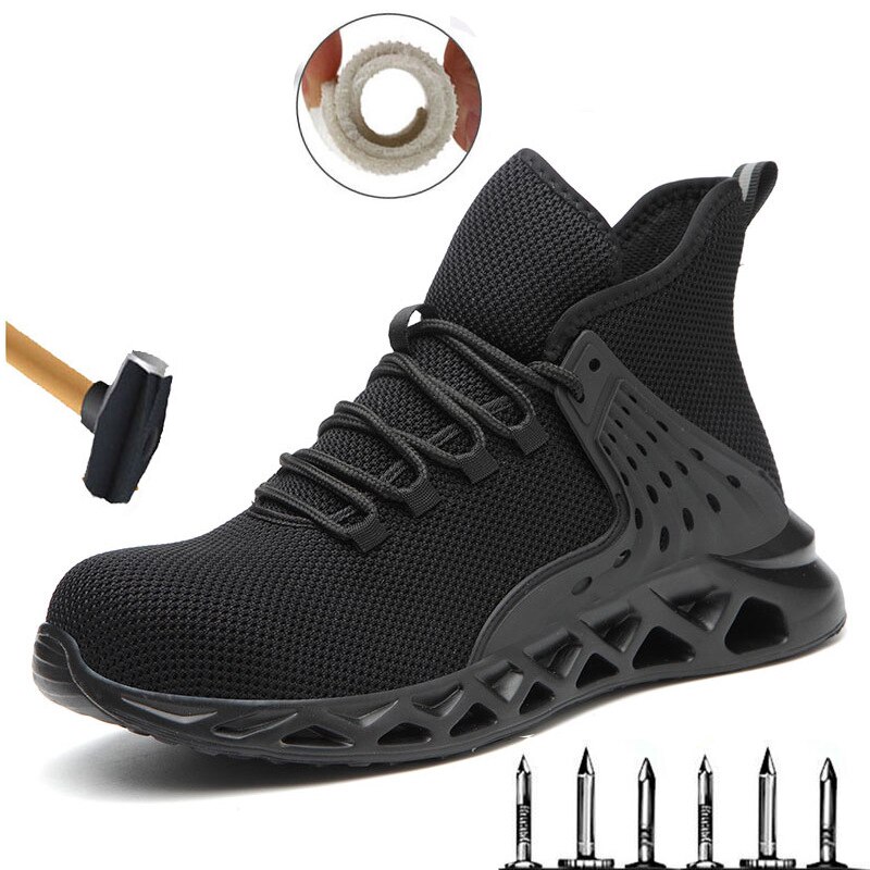 Mode Veiligheid Laarzen Mannen Stalen Neus Ademend En Smash-Slip Werkschoenen Sportschoenen Casual Mannen schoenen Grote Maat 48