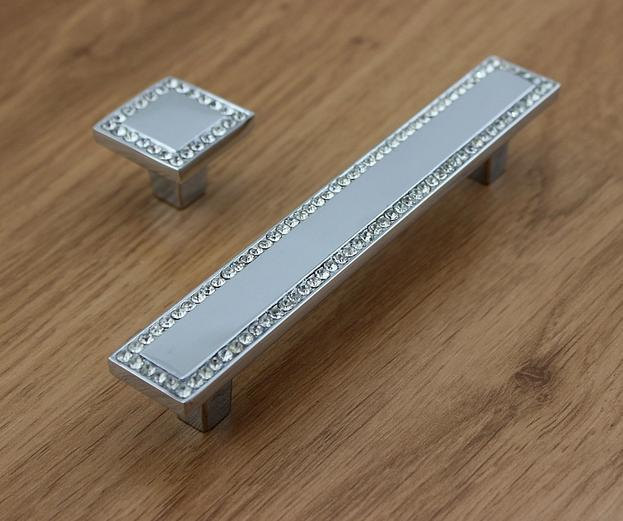 Krystall knott håndtak sølv gull glass skuff trekk håndtak skap håndtak kjøkken dør knotter trekker dekorativt utstyr