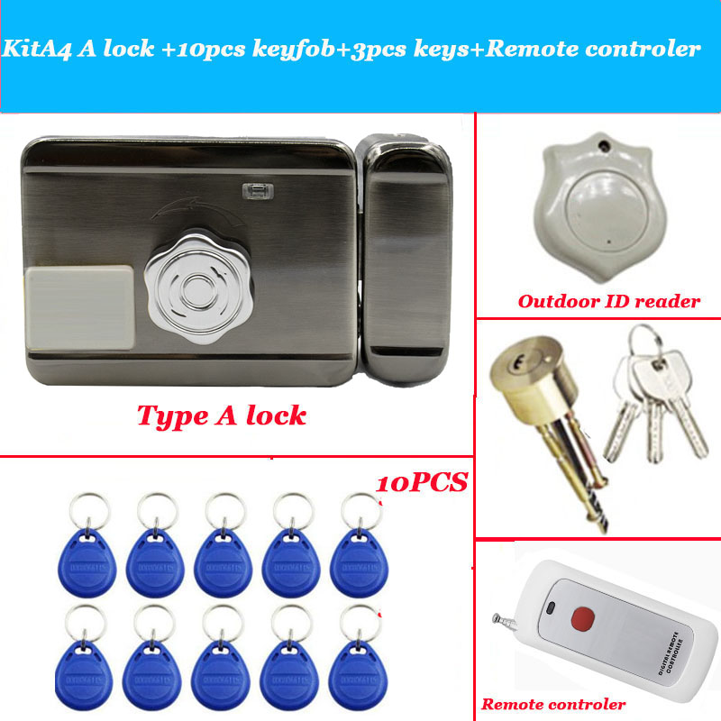 Serratura elettronica alimentata a batteria AA Apricancello Serratura con telecomando senza fili opzionale Serratura ID 125Khz Serratura per stanza invisibile: MULTI