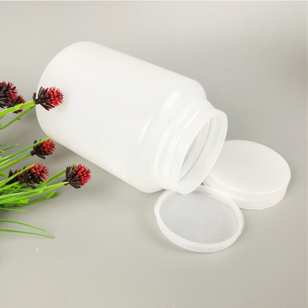 500ml Plastic Laboratory Bottle Chemical Lid Transparent Empty Storage Container