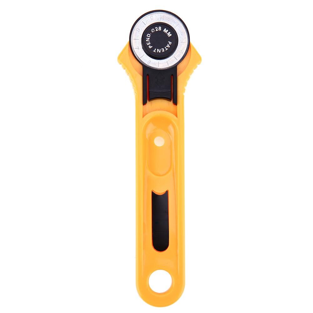 28/45mm nóż obrotowy niejednolita całość kółko rolkowe okrągły nóż tkaniny wycinarka skórzany papier winylu paski przyrządy robić szycia: 28mm żółty