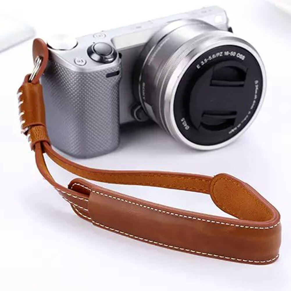 dell'UNITÀ di elaborazione di Cuoio Confortevole Fotocamera Cinturino Da Polso Della Macchina Fotografica collo cinghia anti-perso Telecamera A Mano Cinghia per Sony A6000 A7R A5100 NEX-5R SLR