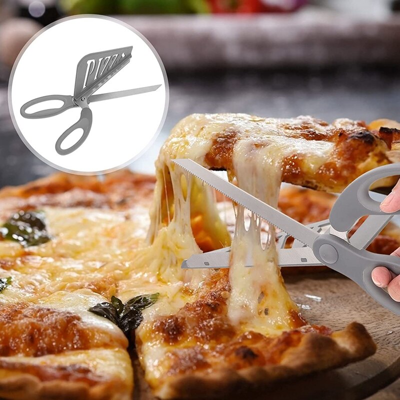 Kitchen Scissors BBQ Meat Scissors Pizza Cutter Stainless Steel Scissors Food Baking Cooking Utensils