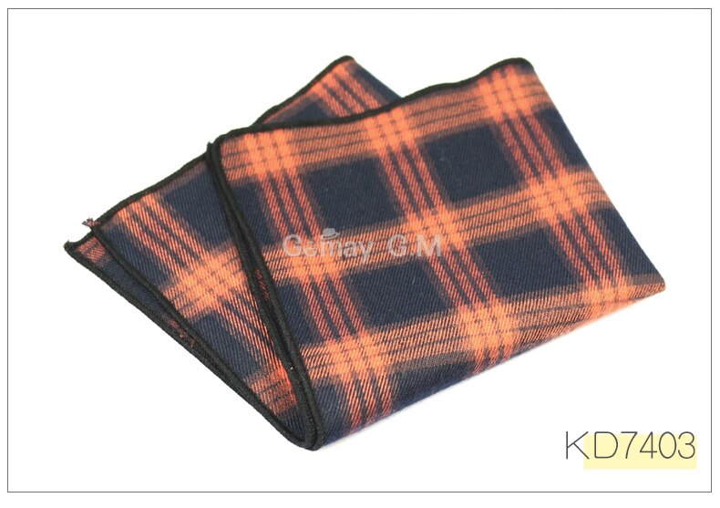 Cotton Mens Pocket Square Adult Plaid Hankerchief Scarves Vintage Hankies Men's Hanky Square Handkerchiefs: KD7403