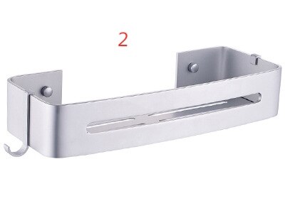 1pc Space Aluminum Bathroom Shelf Shower Shampoo Soap Cosmetic Shelves Black/Golden/Silver Bathroom Accessories Rack Holder: 2