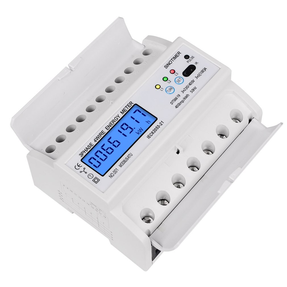 3 Phase 4 Wire RS485 Modbus 380V DIN Rail Energy M... – Vicedeal