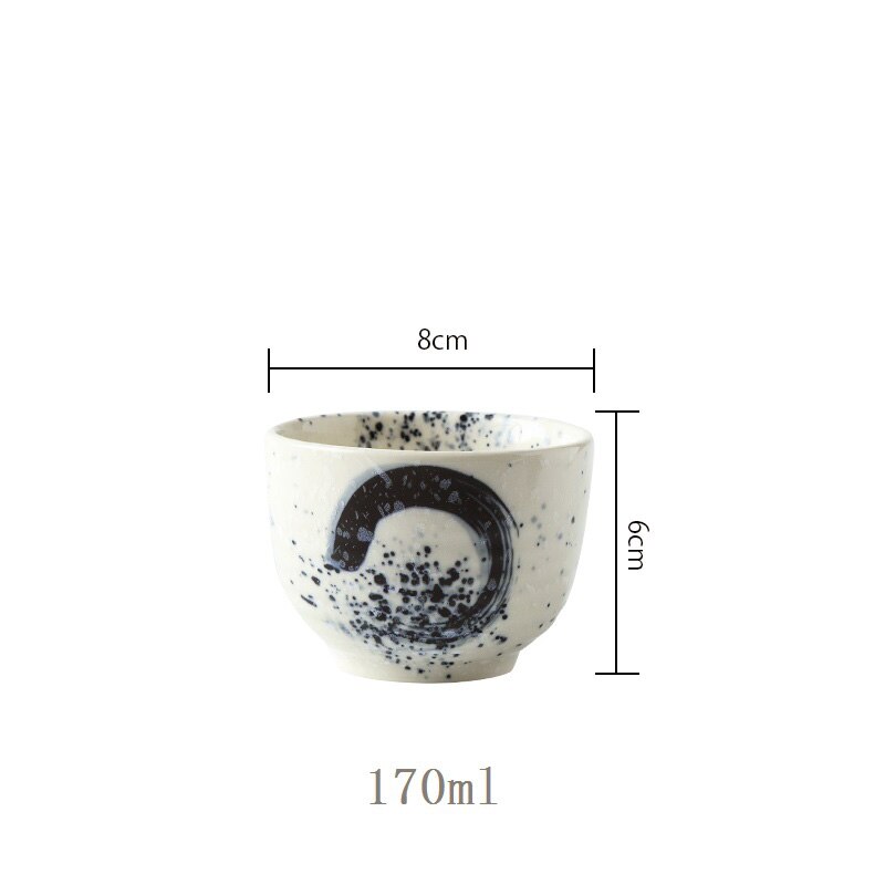 CHANSHOVA-taza de té de cerámica pintada a mano de estilo retro chino tradicional, tazas grandes de porcelana China, taza de café, H092, 170/200ml: 1