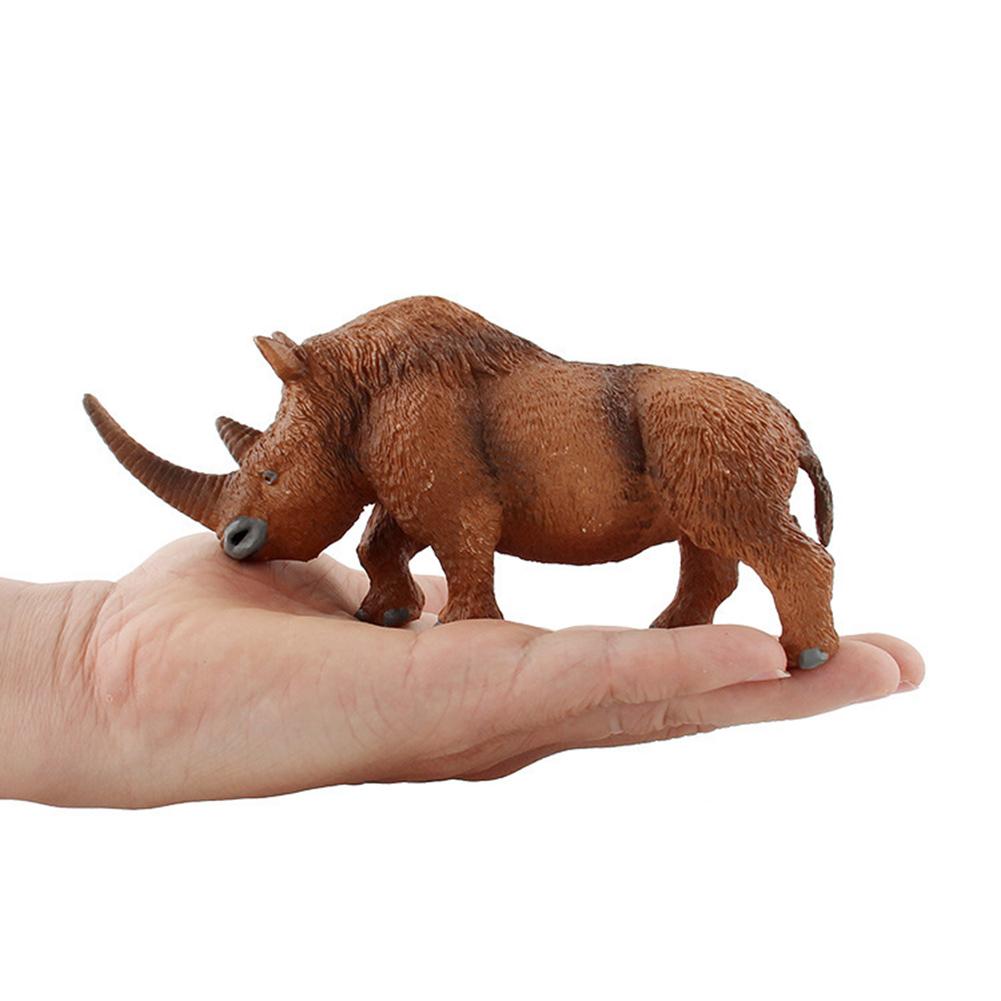 Woolly Rhinoceros Figure Toy PVC Safe Coelodonta Rhino Model Home Decor Decoration Animal Toys Kids Educational Toys