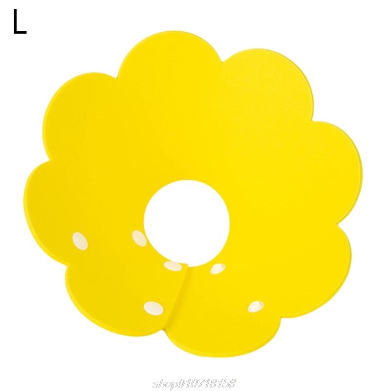 En forma de flor gato recuperación Collar isabelino curación de la herida de cono para gatito cachorro M12 21: Yellow-L