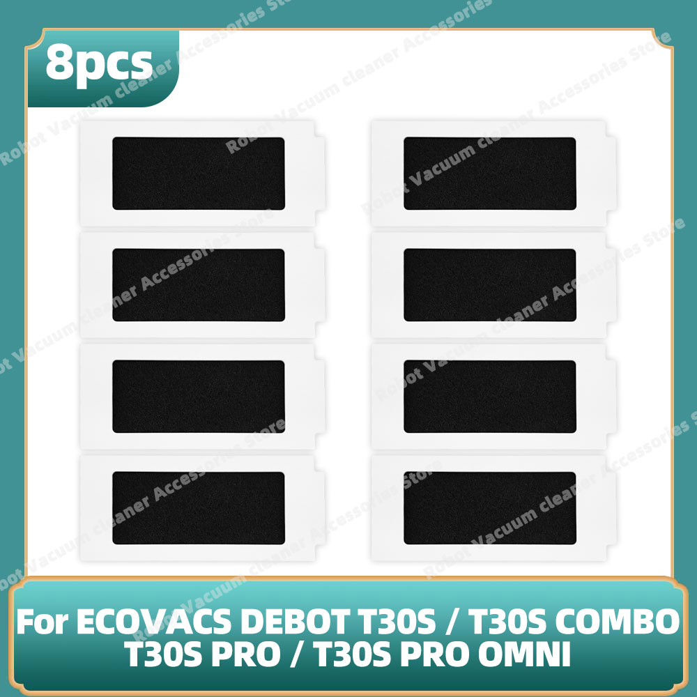 Compatibile per ECOVACS DEBOT T30S / T30S COMBO / T30S pro / T30S pro OMNI / T30S AI Parti Principale Spazzola Laterale Filtro Mocio Sacchetto per la Polvere: Arancione