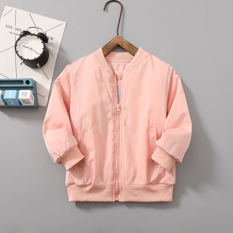 Veste chaude rembourrée en coton pour bébé fille et garçon, manteau de printemps-automne, vêtements d'extérieur, 3-12 ans: pink / 12T