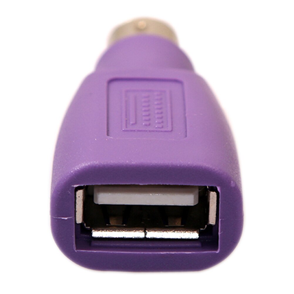 2/5pcs PS2 Male to USB Female Adapter Converter for Computer Mouse Keyboard Purple Computer Connect Accessories