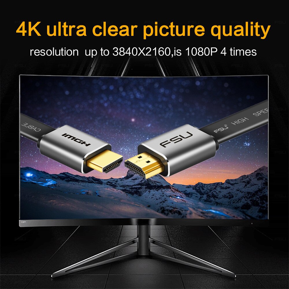 Hdmi Kabel 4K Hoge Snelheid V2.0 3860*2160 Male Naar Mannelijke 3D Hd Voor Monitor Computer Tv PS3/4 Projector Hdtv 0.5 M 1 M 1.5 M 2 M 3 M 10 M