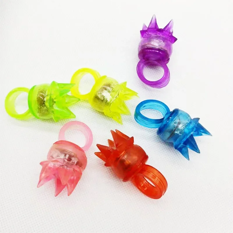 50pcs Light up Rings Bumpy Jelly Rubber Ring Glow Party Favor Finger Lights for Kids Birthday Party Christmas Halloween Festival: GRAY