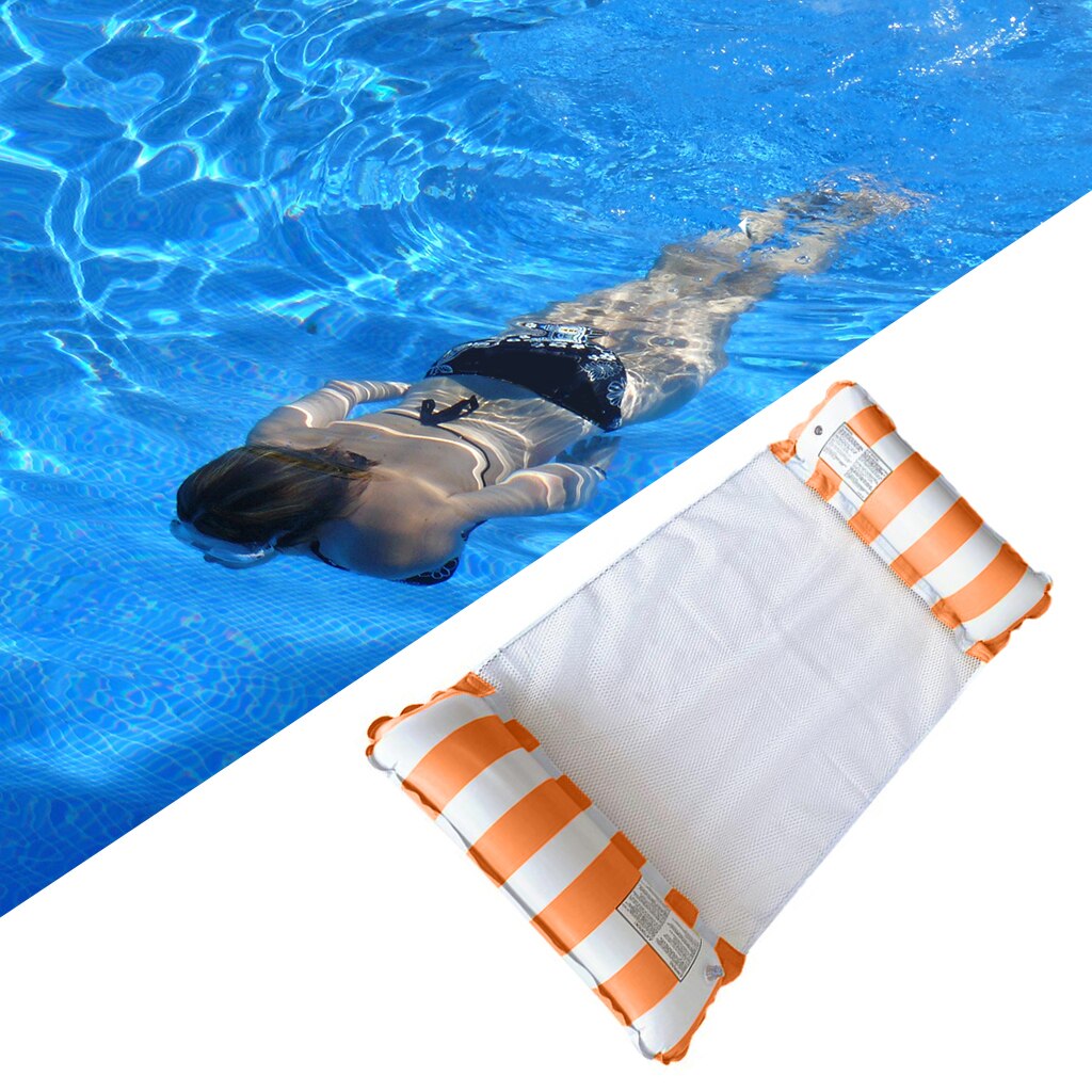 Water Hangmat Opvouwbare Drijvende Stoel 120X70Cm Reizen Lounge Zadel Drifting: Orange