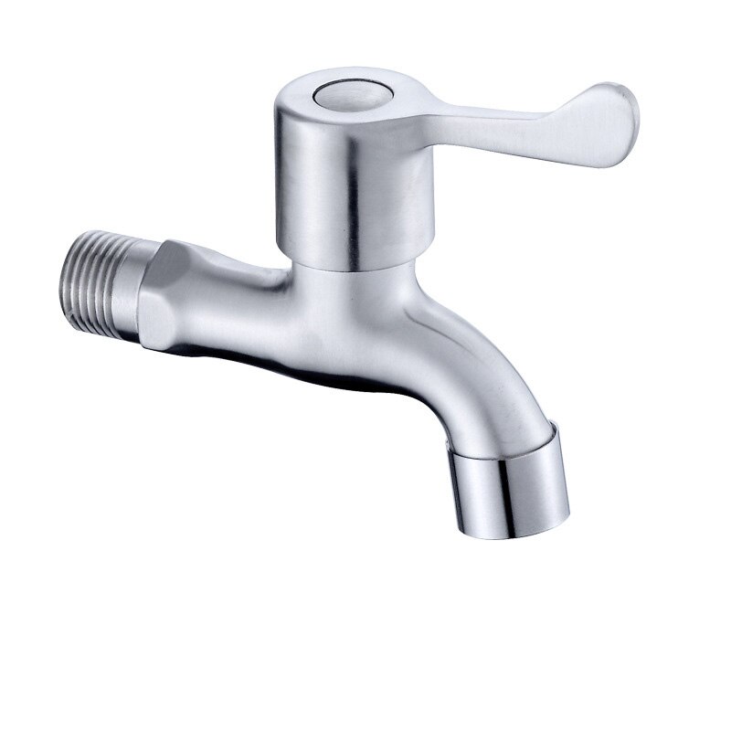 304 inox jardin Machine à laver/vadrouille robinet extérieur robinet d'eau 4 Points 1/2 pouce robinet unique eau froide