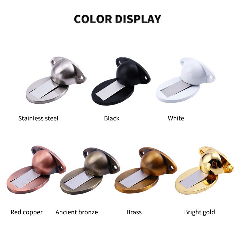 Powerful Magnetic Door Stopper Doorstop Wall Floor Mount Stainless Steel Safety Door Holder Stopper Home Hardware