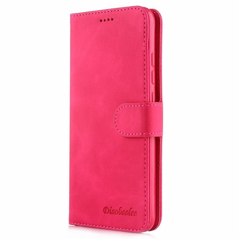 Fundas para Xiaomi mi 9 Lite A3 funda magnética con tapa plana de lujo soporte Cartera de cuero bolsas de teléfono en Xio mi CC9E mi CC9 Coque: For Mi 9 Lite / Rose red