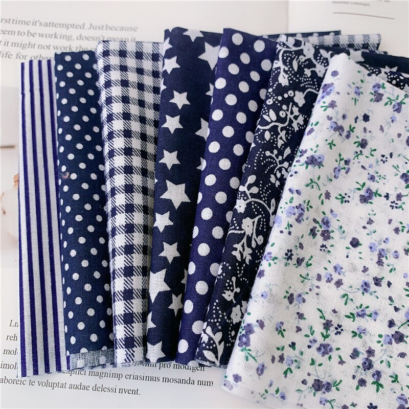 Tissus en coton imprimé mixte, 7 pièces, 50x50cm, pour couture, courtepointe, de base, pour Patchwork, couture, bricolage, fait main