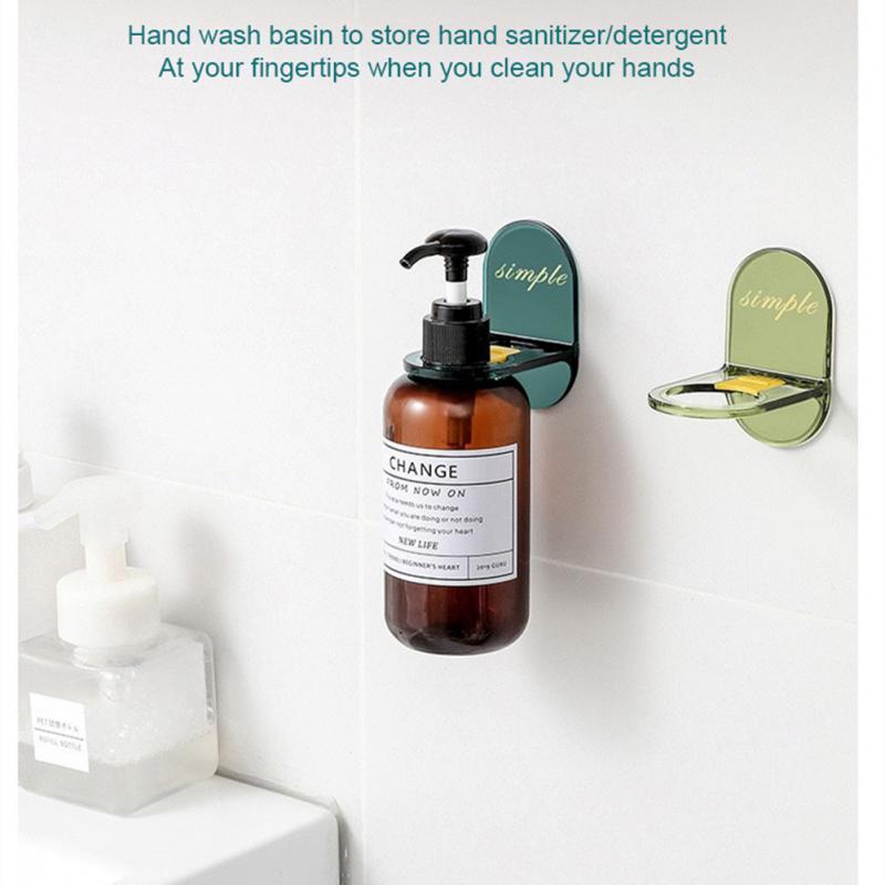 Estante de pared con soporte para Gel de ducha, perchero colgante para cocina y baño, botella de desinfectante de manos, colgador de champú, sin perforaciones