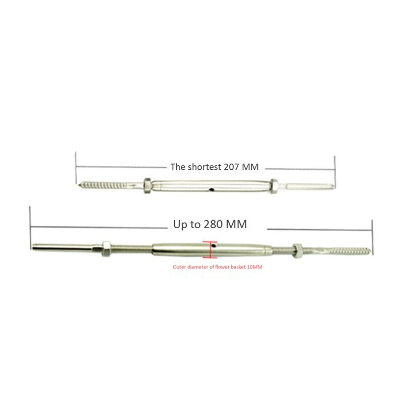 10 Pack Threaded Terminal Stud End Fitting, for 1/8Inch Cable Deck Railing, Hand Swage,Stainless Steel T316 Marine Grade