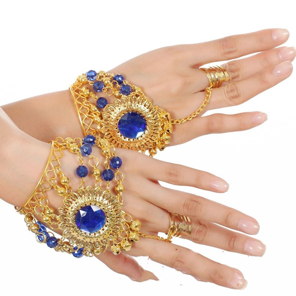 Shining Bracelet Ring Show Out Bead Bohemian Dance Accessories Belly Dance Costumes Diamond Bracelet Accessories