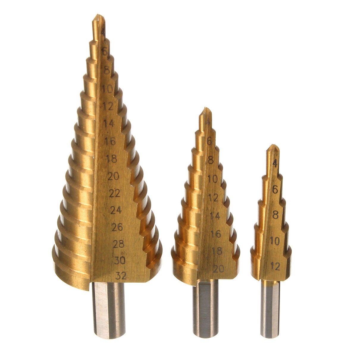 4-12/20/32mm HSS Boor Staal Stap Cone Titanium Coated Set Hole Cutter Taper metrische Kegel Boor Mini Boor Accessoires