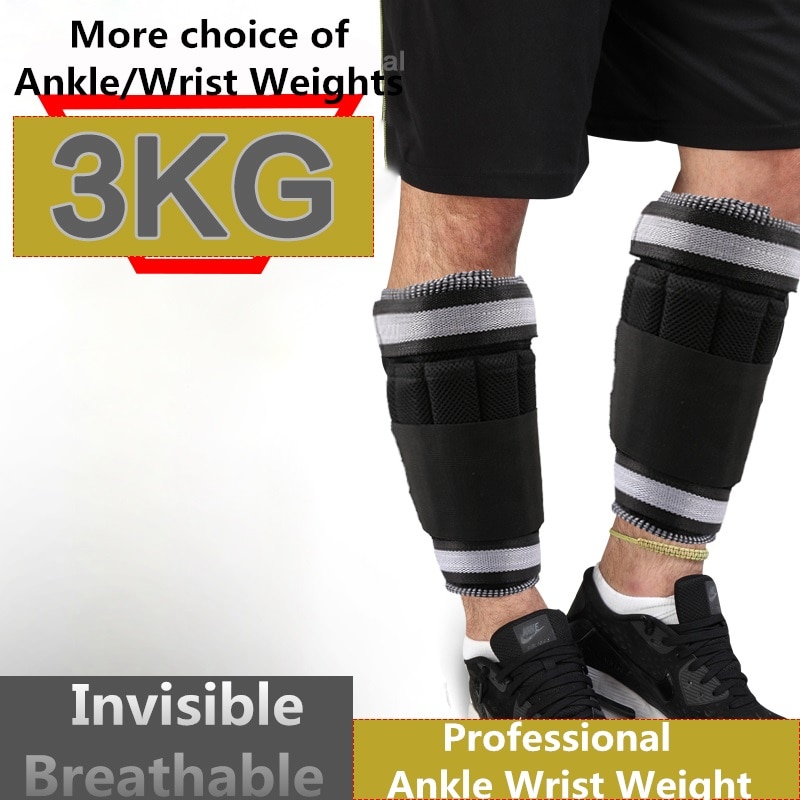 Poids cheville/poignet (3 kg/paire) pour femmes, hommes et enfants-poids entièrement réglable pour bras et jambes-idéal pour la marche, le Jogging