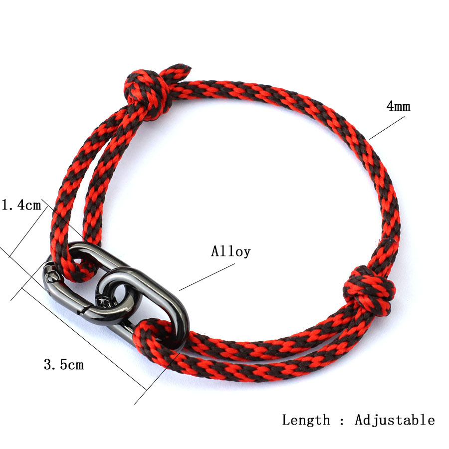 Kreatives Seilarmband für Männer, handgefertigt, verschiebbar, verstellbar, nautisches Armbinde, doppelter Karabinerhaken, böhmisches Armbinde, Homme-Zubehör