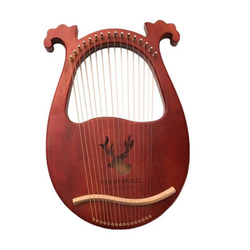 Lyre harpe ,16 strenge harpe bærbar lille harpe med holdbare stålstrenge træsnor musikinstrument