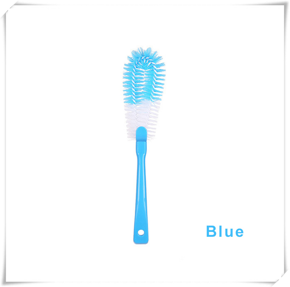Cepillo de limpieza MSJO para limpiador de botellas, sartén, cocina, baño, casa, cepillo de limpieza, botella de agua, accesorios de limpieza de cocina: Cleaning Brush Blue