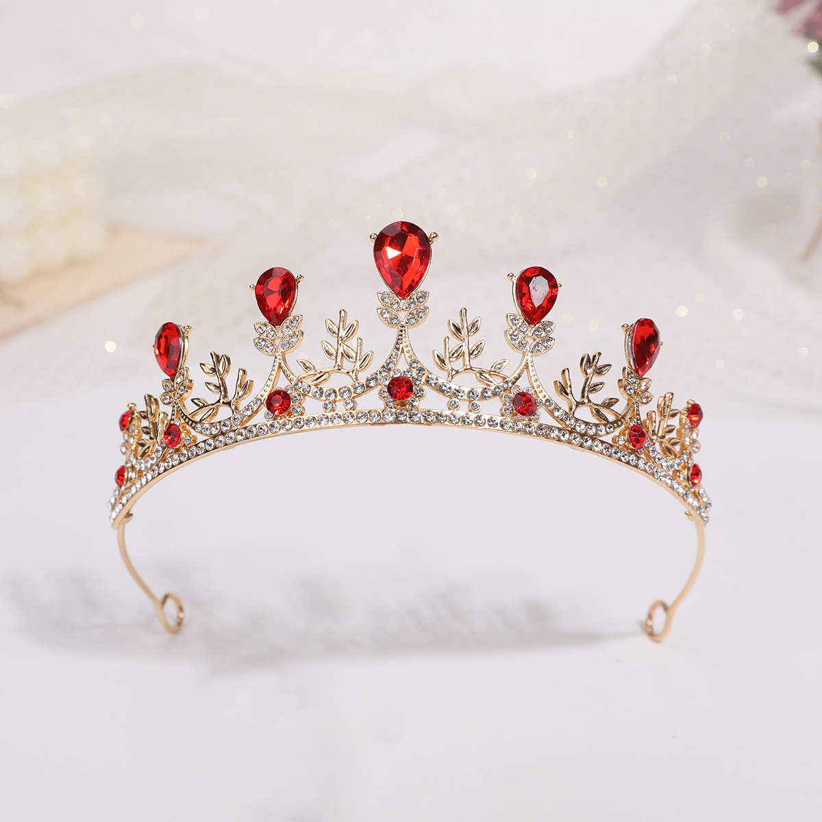 Braut goldene Krone Diamant Hochzeit Haarschmuck Brautkleid mit Schmuck Geburtstag Tiara Krone Zubehör.: verrotten