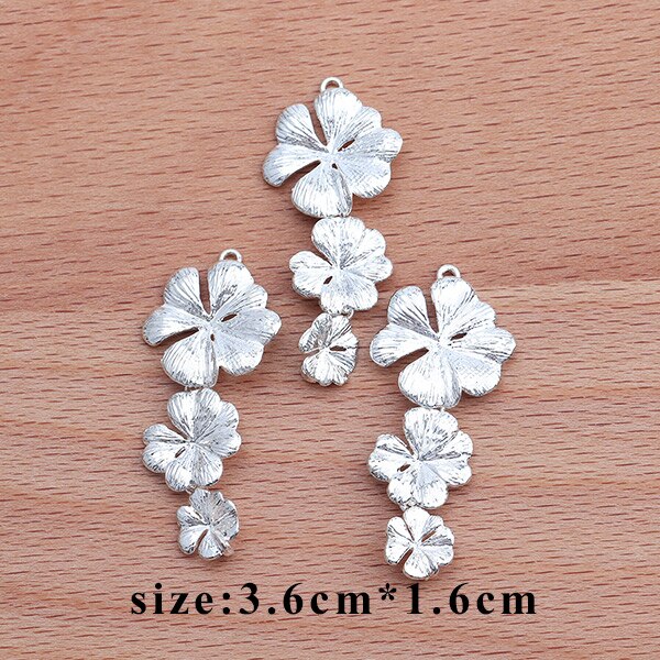 Gufeather  m336, smykketilbehør ,18k guldbelagte ,0.3 mikron, gør-det-selv-vedhæng, blomsterform, gør-det-selv øreringe, smykkefremstilling ,10 stk/parti: M33608