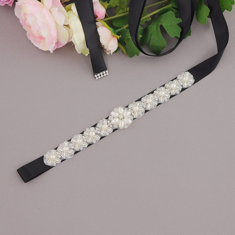 ZMS155 argent strass ceinture de mariage robe de mariage ceinture ceinture de mariée demoiselle d'honneur ceinture ceinture pour robe de soirée diamant ceinture: black