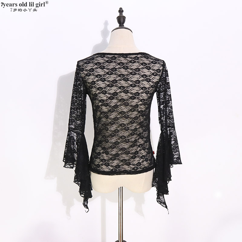 Kant Latin Dance Praktijk Jurken Flamenco Tops Ballroom Kleding Vestido Baile Latino