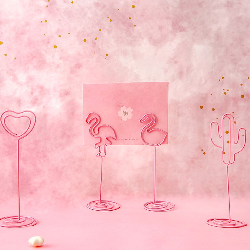 1 pièce de trombone en métal en forme de cœur, motif dessin animé, rose, pour fille, marque-page, papeterie, fournitures scolaires et de bureau
