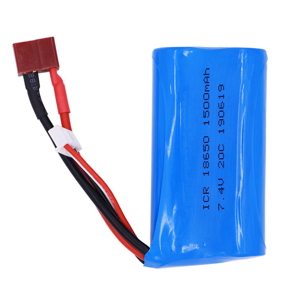 5Pcs Lipo Batterij Voor Wltoys 12428 12401 12402 12403 12404 12423 FY-03 FY01 FY02 Rc Speelgoed Batterij Onderdelen 7.4V 1500Mah 18650 T Plug