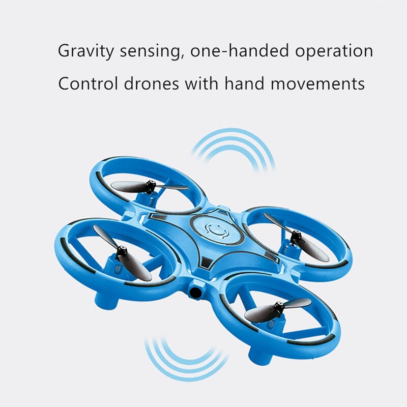 2.4G Gravity Sensor Infrared Induction Hand Watch Controlled Altitude Hold Drone,Blue