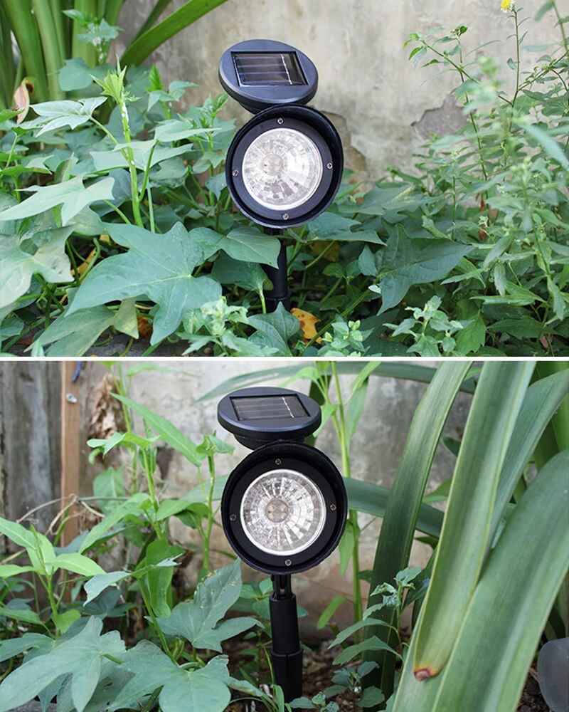 2x 4LED Solar Power Garden Lamp Spot Light Outdoor Lawn Landscape Path Spotlight