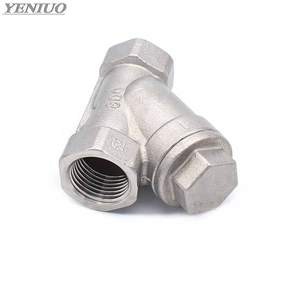 Bsp 1/2 " 3/4 " 1 " 1-1/4 " 1-1/2 "hona inline y mesh siltrådar filter 304 filterventil i rostfritt stål
