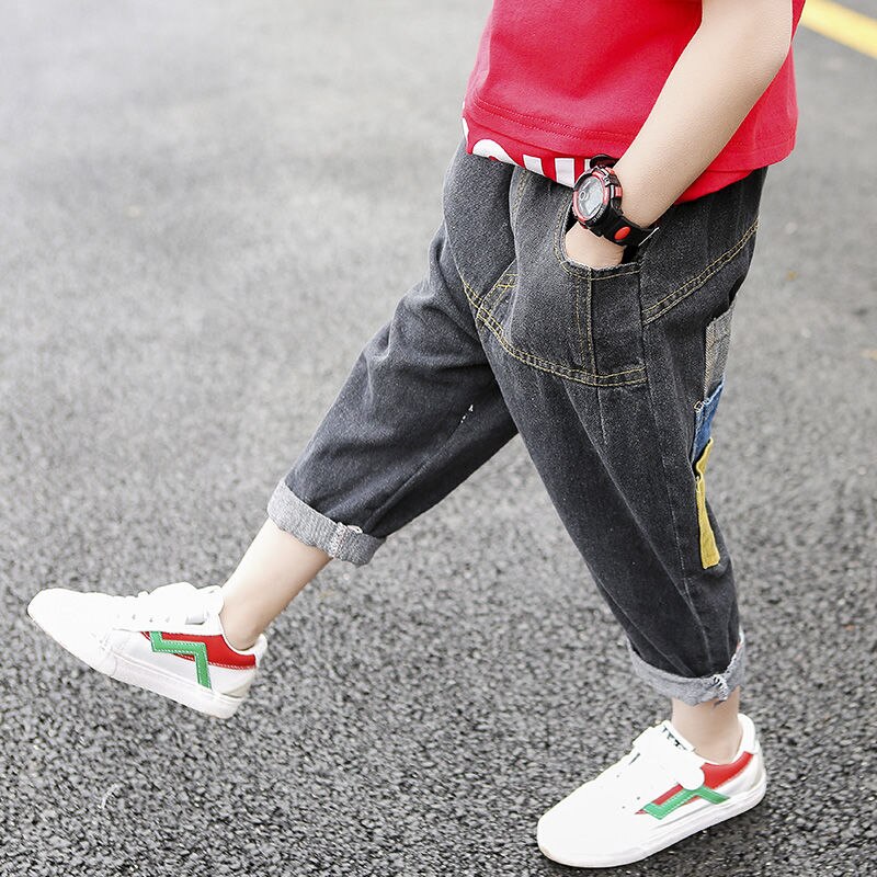 2 3 4 5 6 jahre Jungen Jeans Mehrfarbig Multi-tasche Denim Hosen Kleinkind Baby Jungen Harem Hosen frühling Herbst Hosen Neue