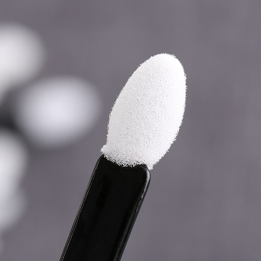 Stijlvolle professionele 50 -delige oogschaduw spons kwasten applicator dubbele schuimkop cosmetisch hulpmiddel voor meisjes dames wegwerp make-up hulpmiddel