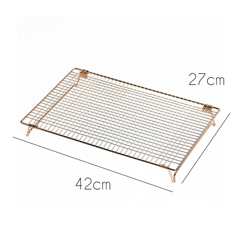 Rose Gold Stainless Steel Wire Cooling Rack Kitchen Baking Tool For Baking Fits Half Sheet Pans Cool Cookies Cakes Bread