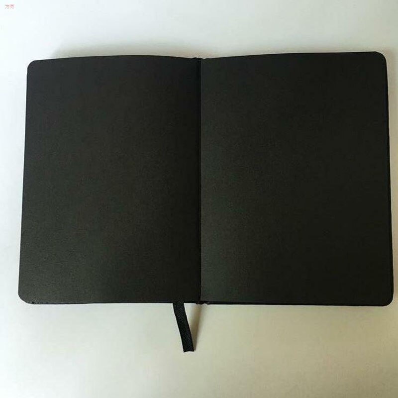 A5/ A6 Black Blank Notebook Notepad ,DIY Blank Black Paper Sketch Book