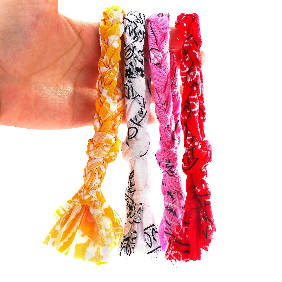 ALLYES – Bracelet Bandana tressé en tissu pour femmes, style bohème, tendance ethnique, noué, bijoux