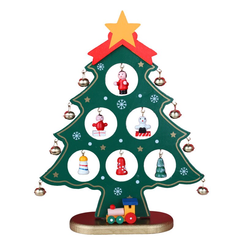Neue DIY Weihnachten Hängen Ornament für Kinder Startseite Xmas Tisch Dekoration Weihnachten Ornament Holz Spielzeug Weihnachten Baum