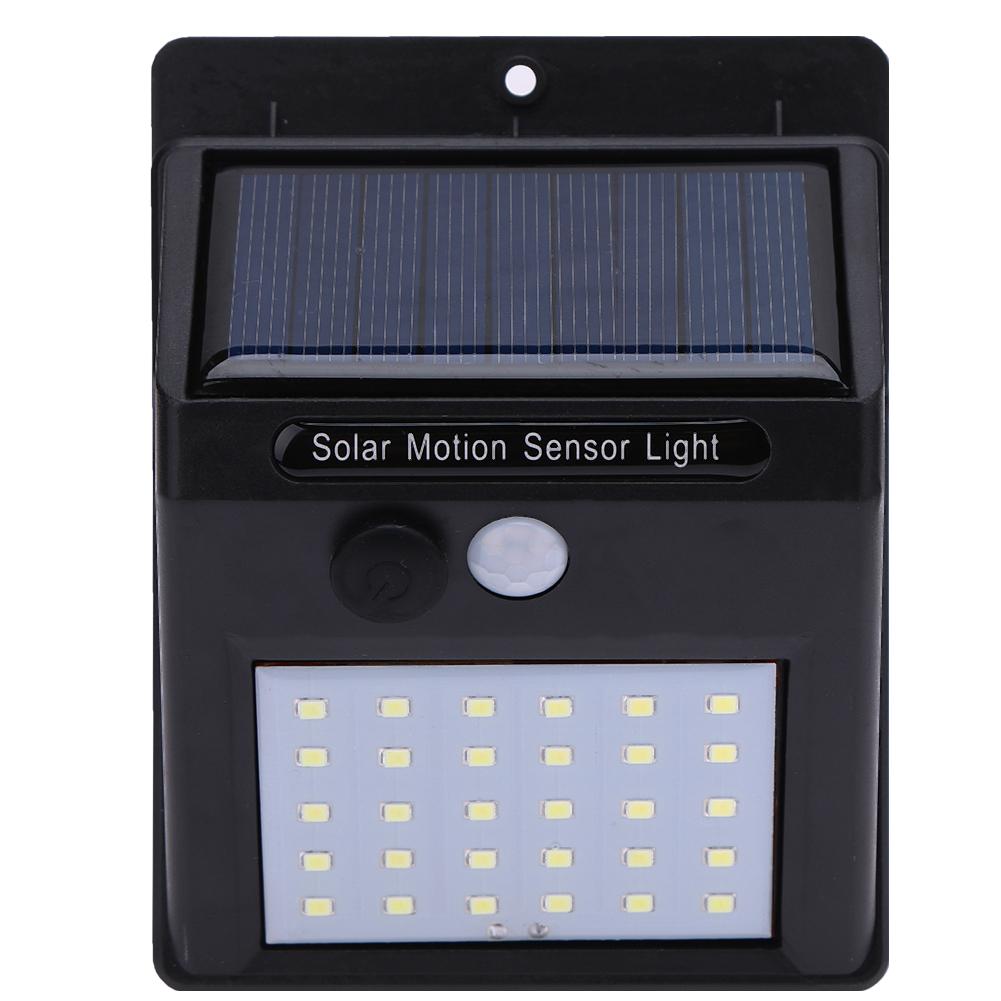 4pcs 30LEDs Solar Light Solar Powered human body induction Wireless Solar Lamp Waterproof Outdoor Garden Wall Lamp LED light: 1Pcs
