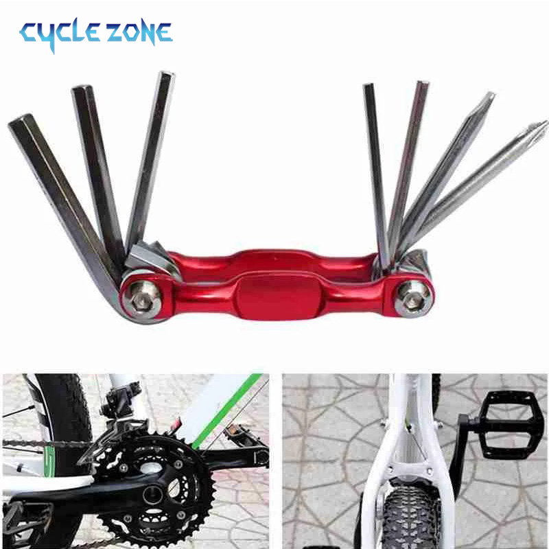 Multi kit de ferramentas reparo portátil ferramenta bicicleta dobrável chave allen falou hex chave conjunto ferramentas manutenção ciclismo acessórios