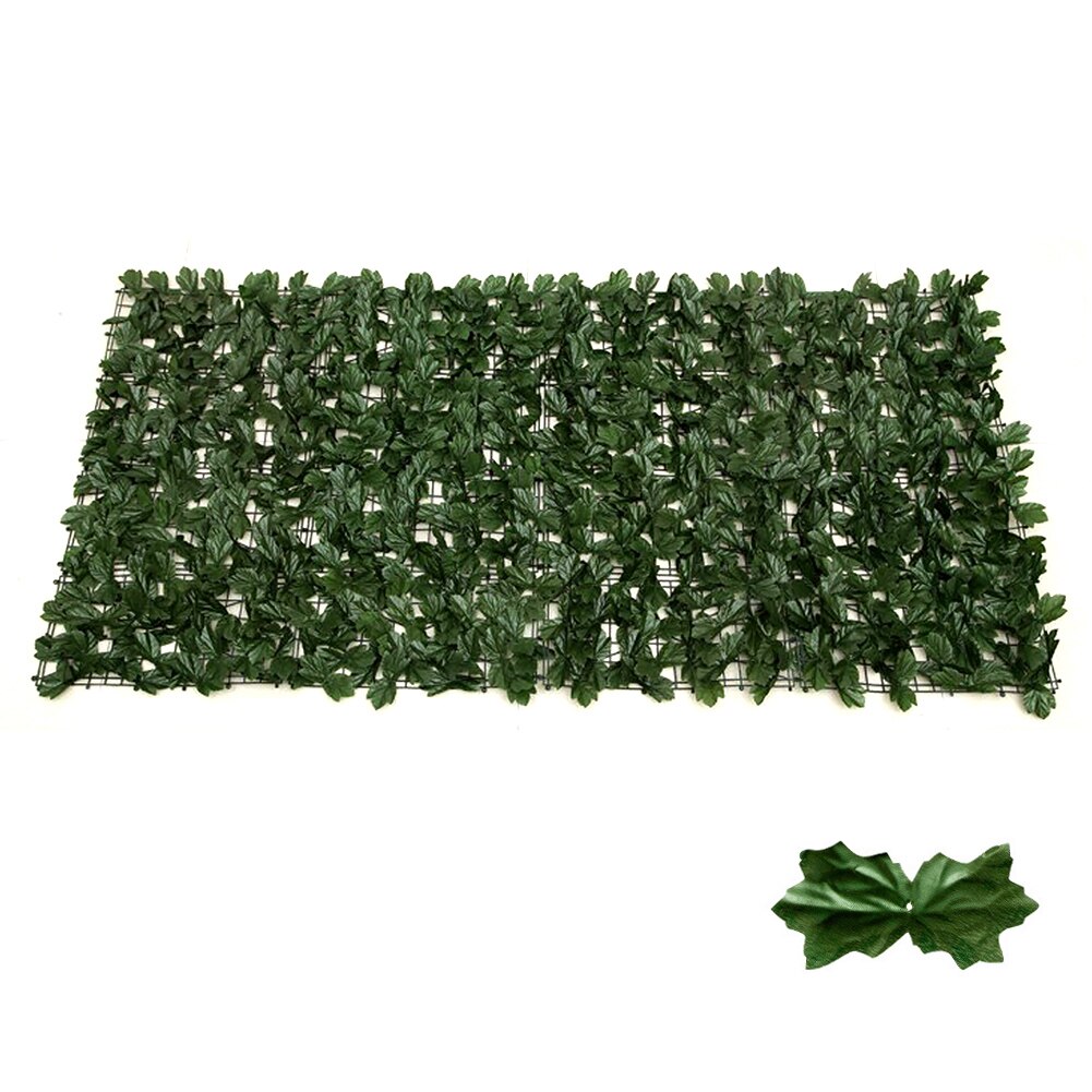 Dekorative udendørs have indendørs kunstige hegn paneler fortrolighed skærm gate espalier grønne væg uv beskyttelse faux blade: 3