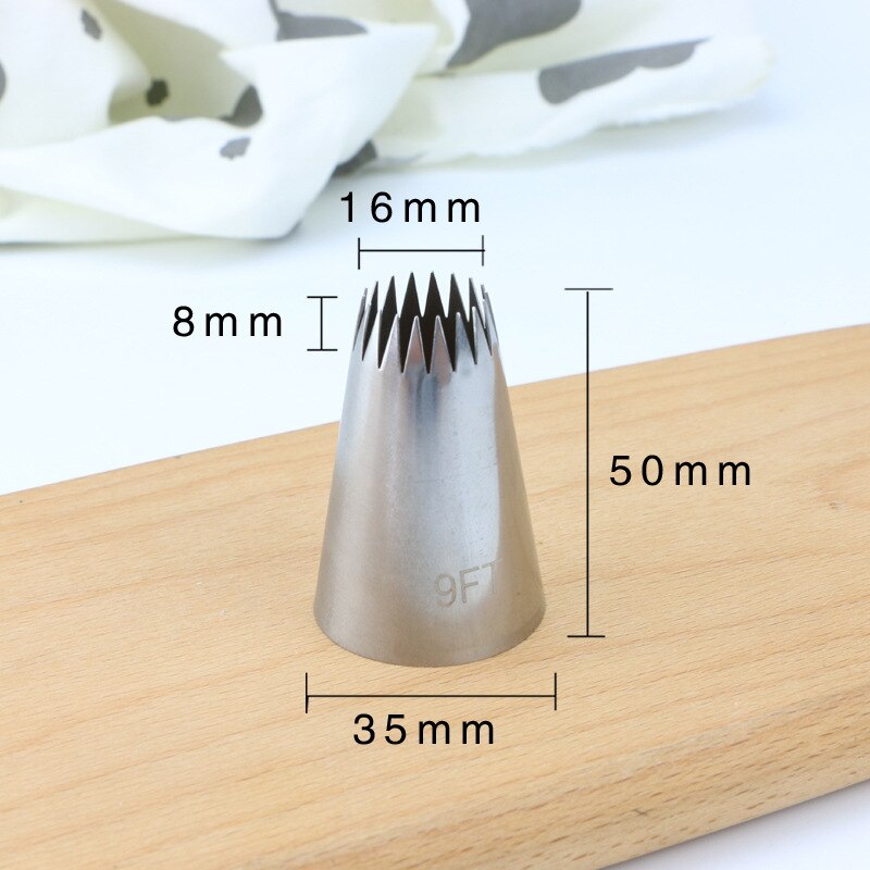 # 9FT Rvs Extra Grote Icing Piping Nozzle Tips 9FT Cake Fondant Nozzle Cake Decorating Gereedschap Насадка На член